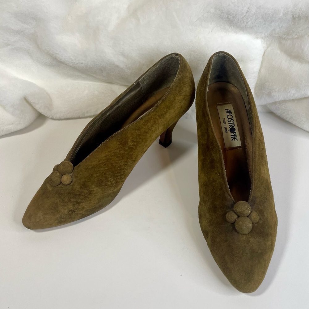 Vintage Apostrophe Lori Suede Heels Womens 8.5M